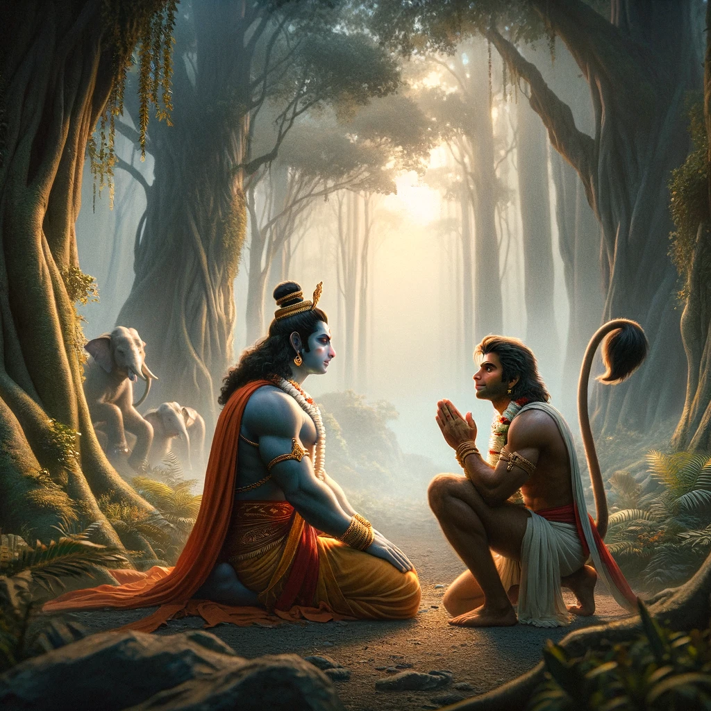 Rama Asks Hanuman to Repeat Sita’s Message